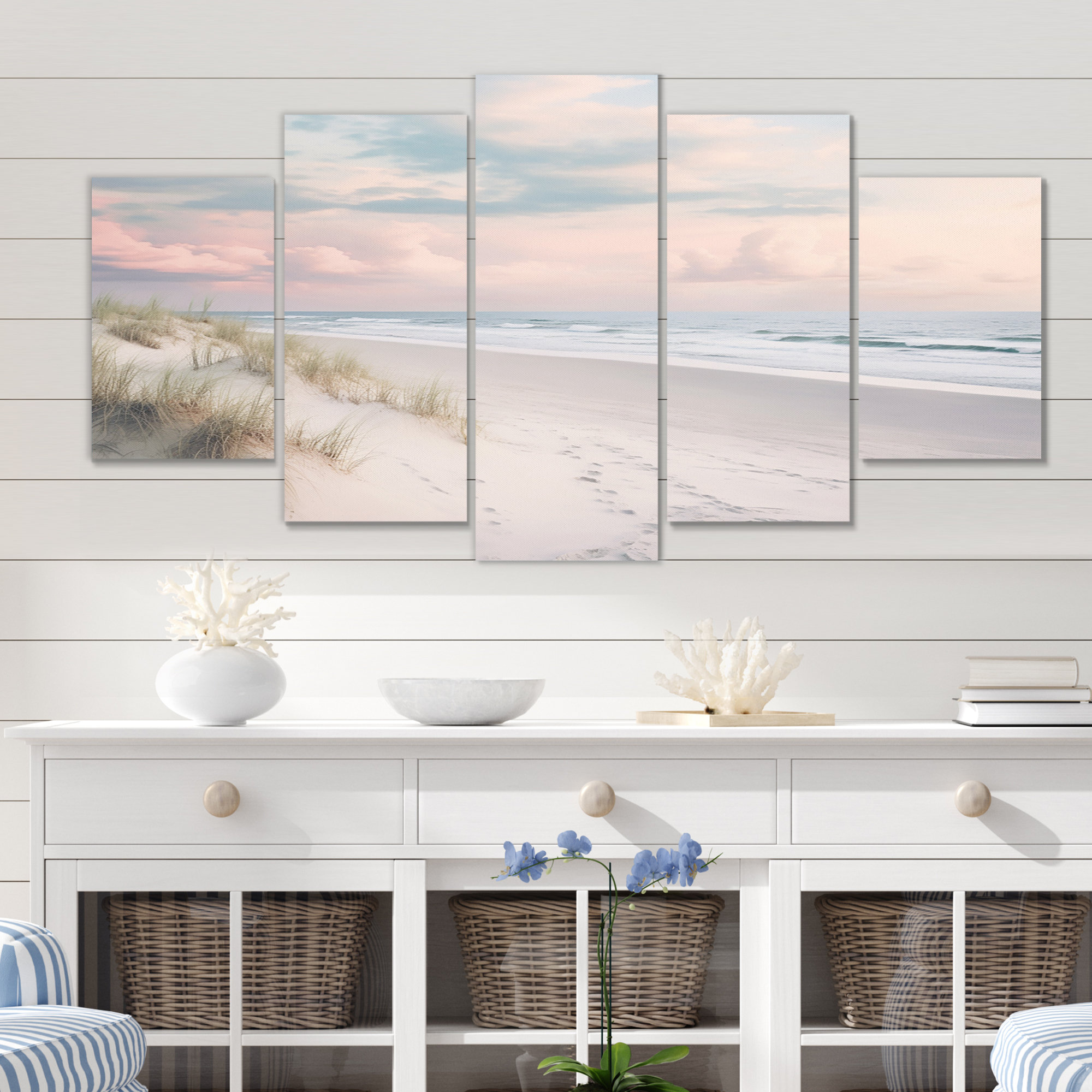 Rosecliff Heights Beach Serenity Gentle Pink Pastel Sunrise IV